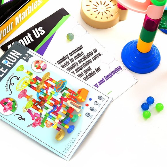 Marbolox Marble Run, 150 Pcs Pipeline Toy Set, Marble Run Toy Set for Kids, 24 M - Picture 3 of 7